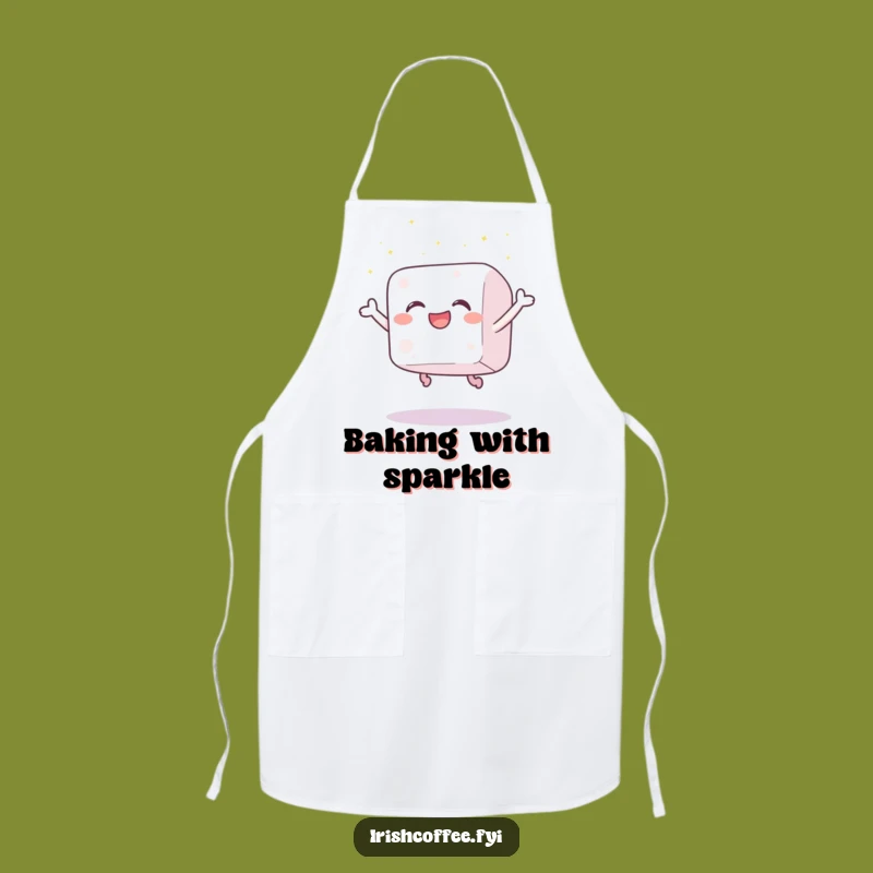Funny Sugar Cube Joy Apron: Kitchen Fun with a Leaping Cube, Practical Funny Gift