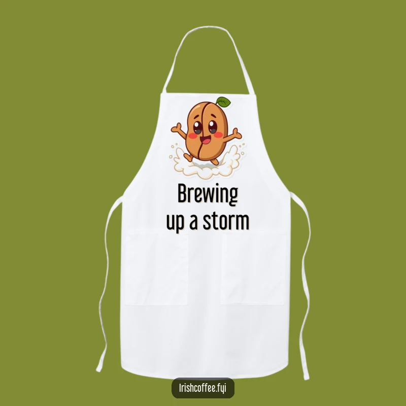 Funny Coffee Bean Apron - Barista's Joyful Kitchen Companion
