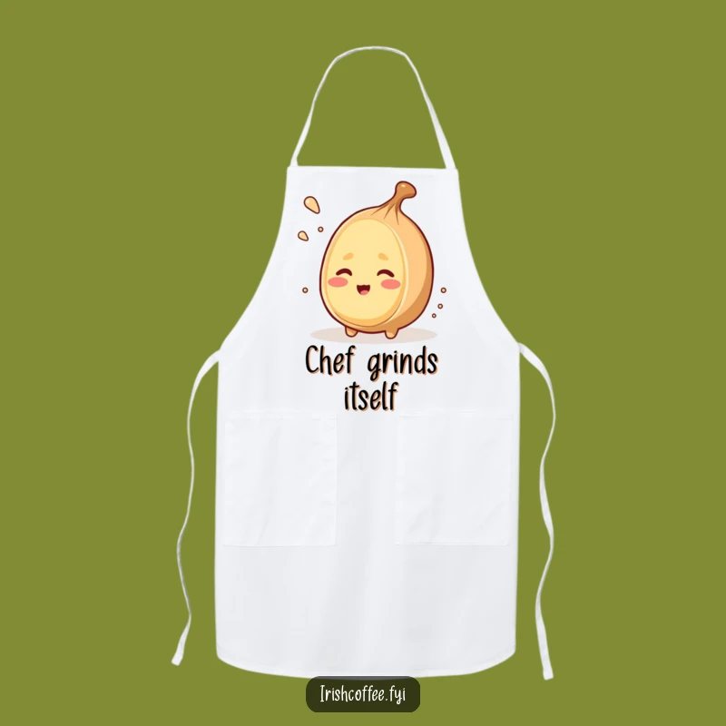Funny Winking Nutmeg Grates Itself Apron - Sassy Kitchen Style!