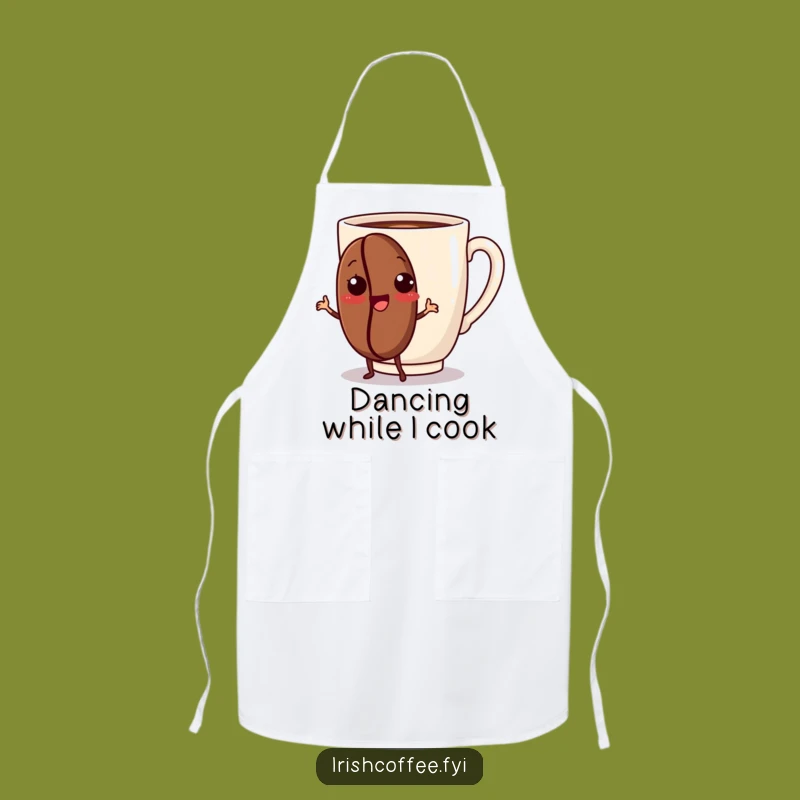 Funny Dancing Coffee Bean Apron - Kitchen Moves, Great Funny Gift