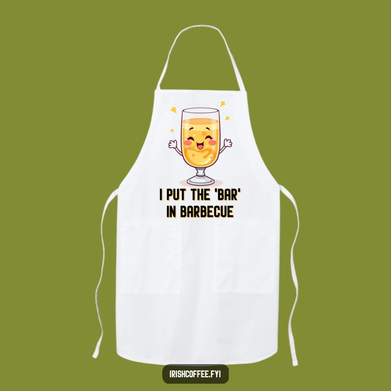 Funny Whiskey Toast Apron: Chef's Wink Glass, Hilarious Kitchen Gift for Drinkers