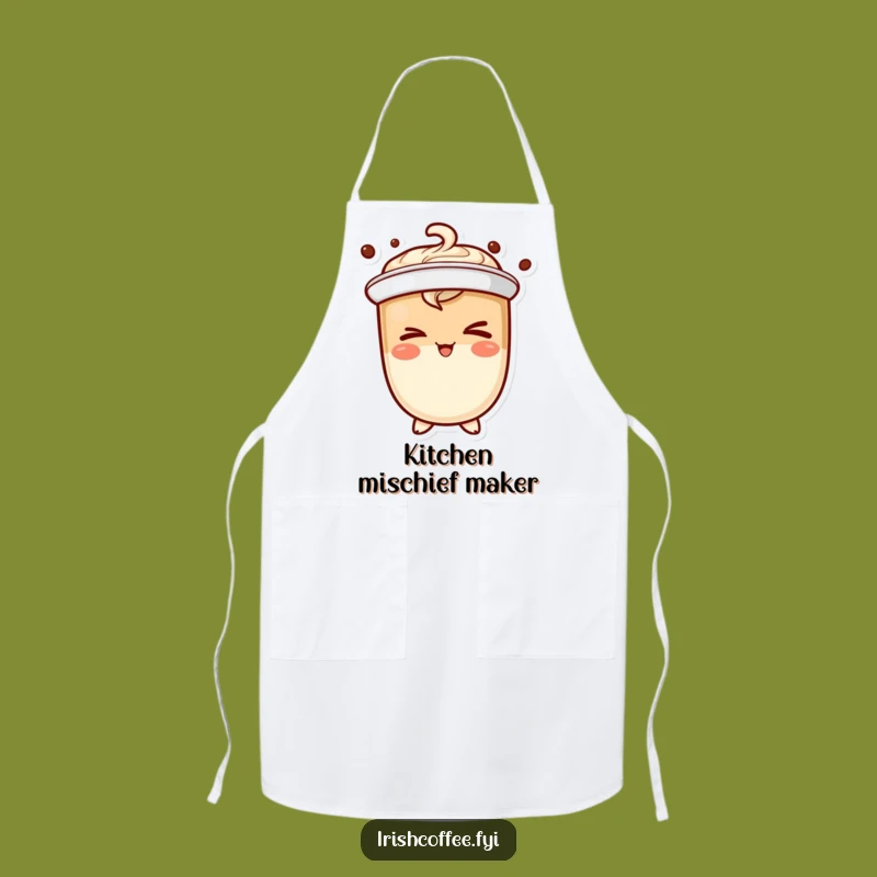 Funny Winking Coffee Apron: Cook with a Smile and a Secret!