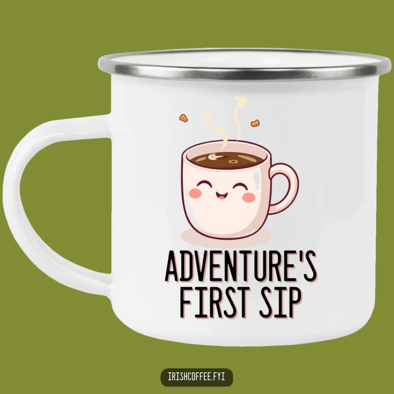 Funny Giggle Enamel Mug: Outdoor Coffee Fun, Perfect Humorous Camp Gift