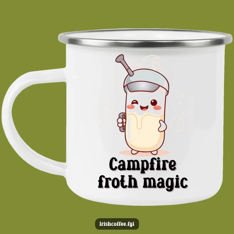 Funny Frother Enamel Mug: Camp Coffee Fun, Perfect Humorous Outdoor Gift