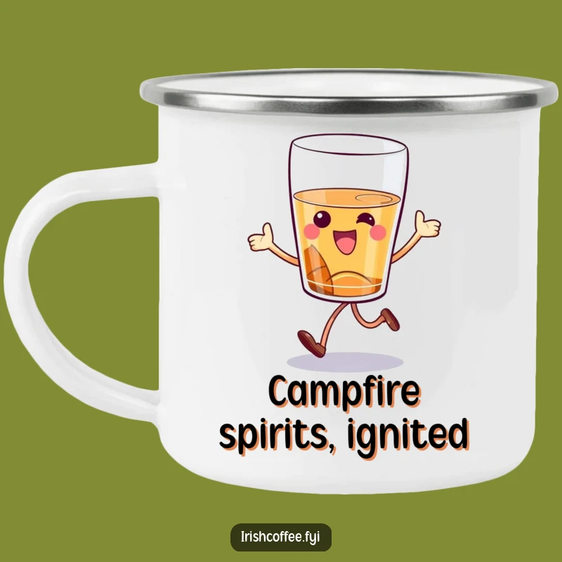 Funny Hopping Whiskey Glass Camping Mug: Adventure and Laughter Outdoors