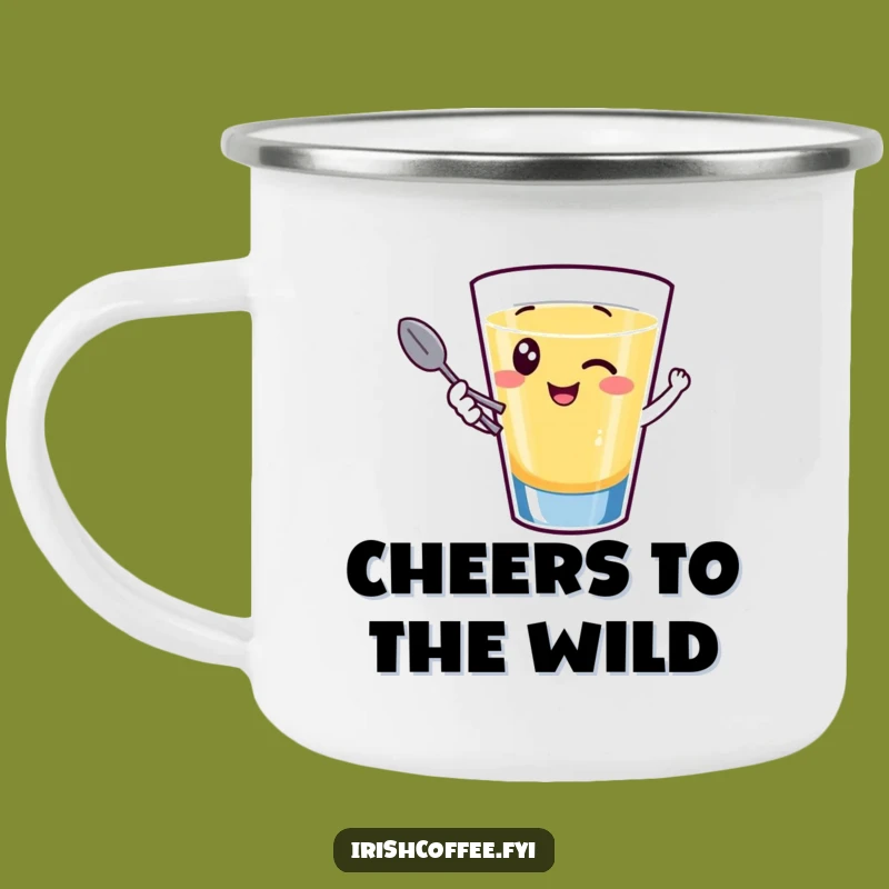 Funny Camping Mug: Giggling Shot Glass Wink, Your Durable and Hilarious Party Buddy