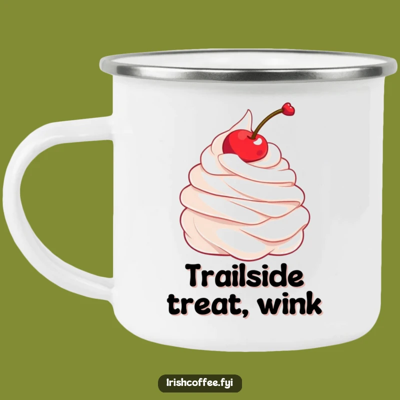 Funny Camping Mug: Whipped Cream Cherry Twirl, Your Sweet and Durable Adventure Buddy