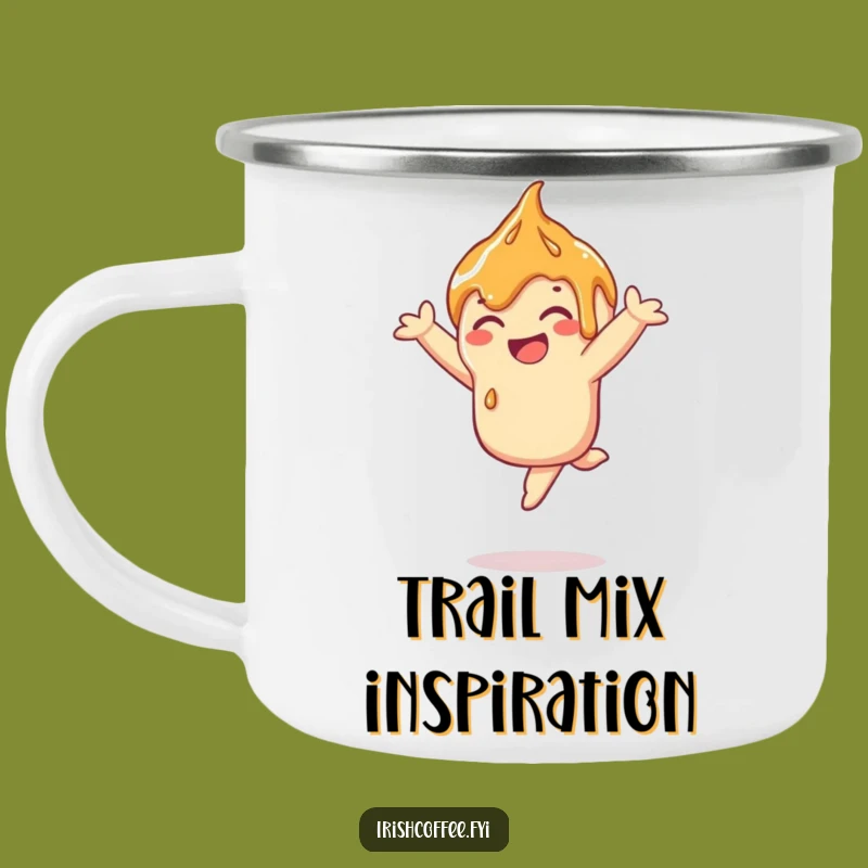 Funny Caramel Leap Camping Mug: Sweet Trail Sips, A Humorous Outdoor Gift