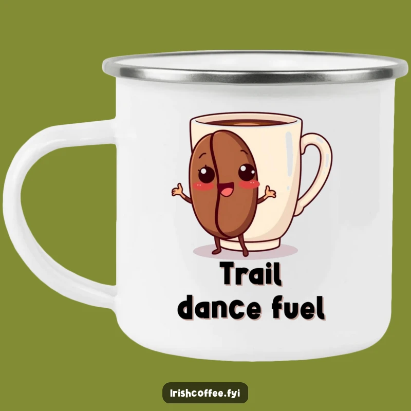 Funny Dancing Coffee Bean Camping Mug - Adventure Moves, Ideal Funny Gift