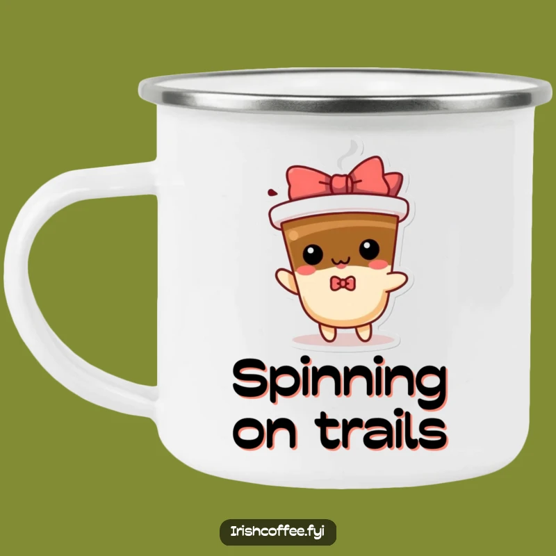 Funny Spinning Coffee Camping Mug, Hilarious Character for Outdoor Energy