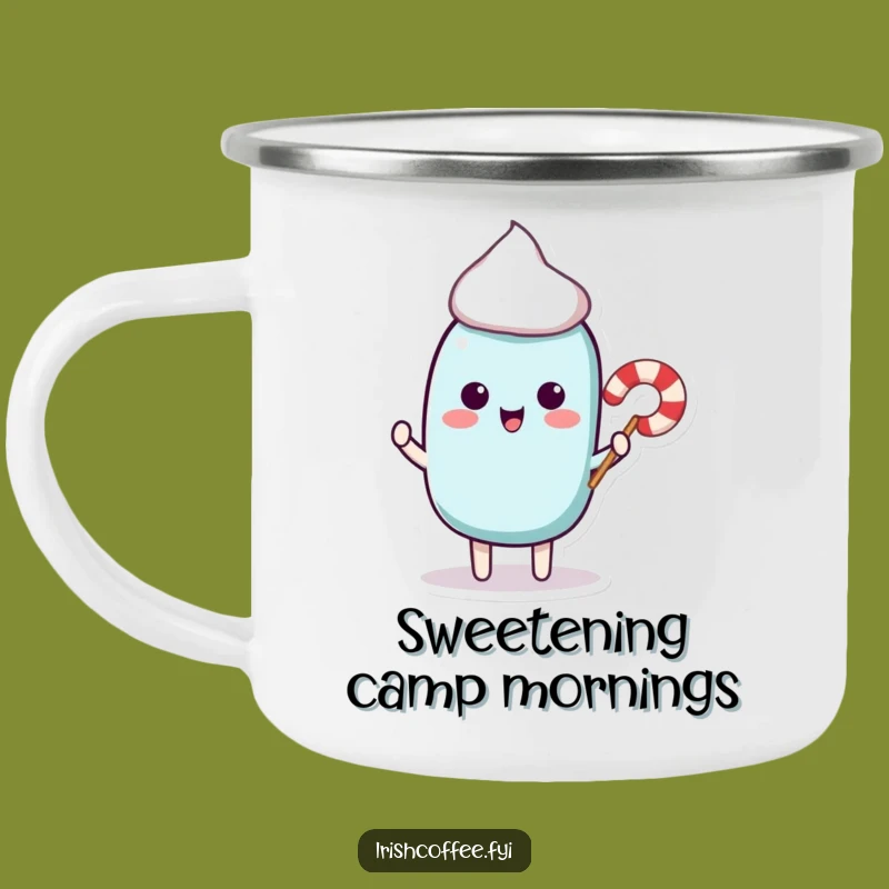 Durable Funny Stir Stick Camping Mug - Candy Cane Offer, Outdoor Gift
