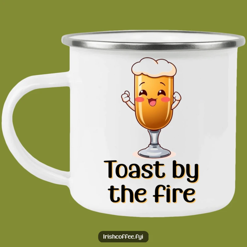 Funny Irish Coffee Toast Camping Mug: Adventure with Cheers, a Hilarious Gift