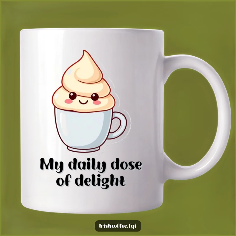 Funny Cream Swirl Dollop Character Mug - Adorable & Hilarious Coffee Cup Gift