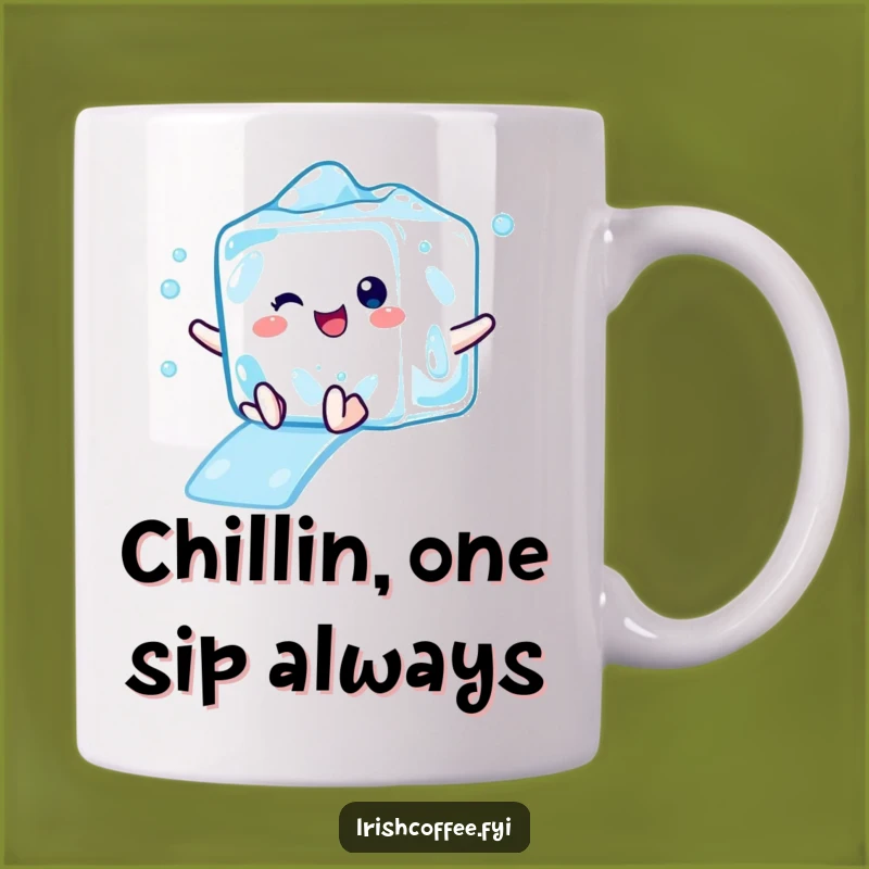 Funny Ice Cube Character Mug - Cool & Hilarious Refreshing Coffee Cup Gift