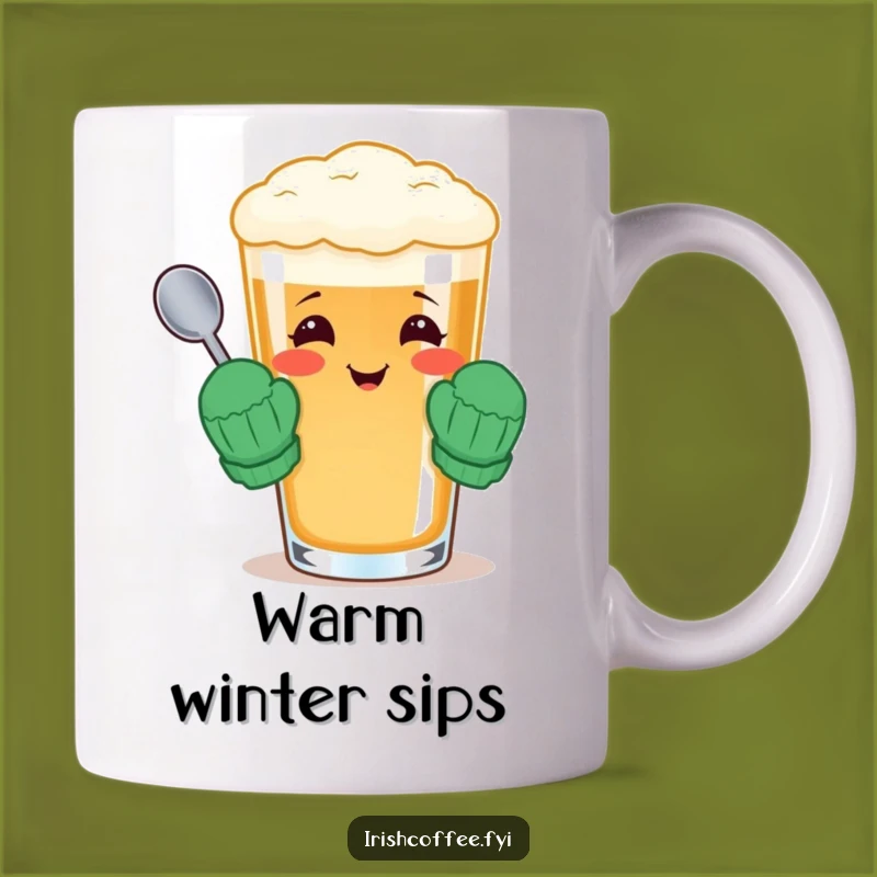 Funny Irish Coffee Mug - Cozy Mittens & Warm Sips - Perfect Funny Gift