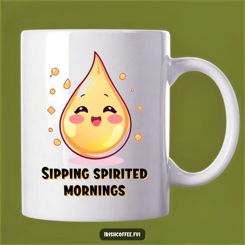 Funny Whiskey Mug - Blushing Droplet Design, A Humorous Spirit Gift