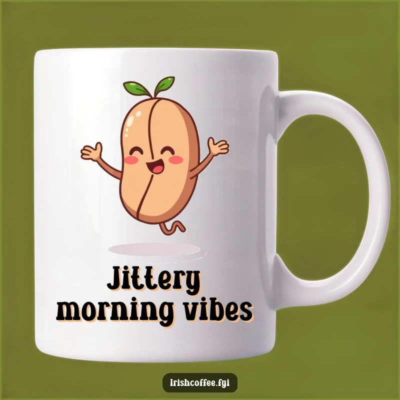 Funny Coffee Bean Dance Mug an Energetic Gift for Coffee Lovers