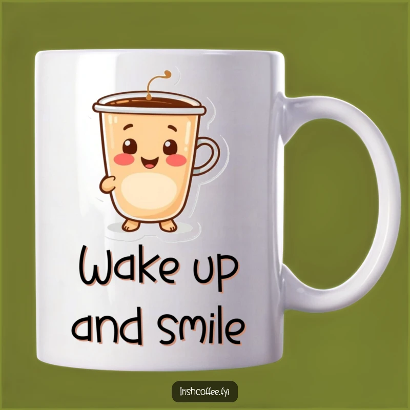 Funny Happy Coffee Mug - Start Your Day with a Warm, Inviting Smile!