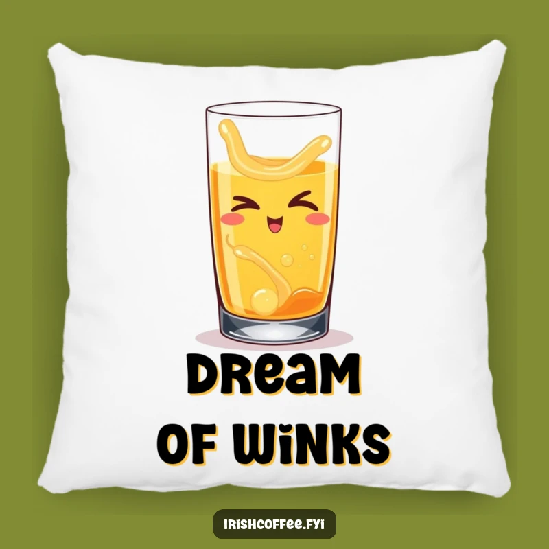 Funny Winking Whiskey Pillow - Cozy Up With Mischief - Perfect Funny Gift