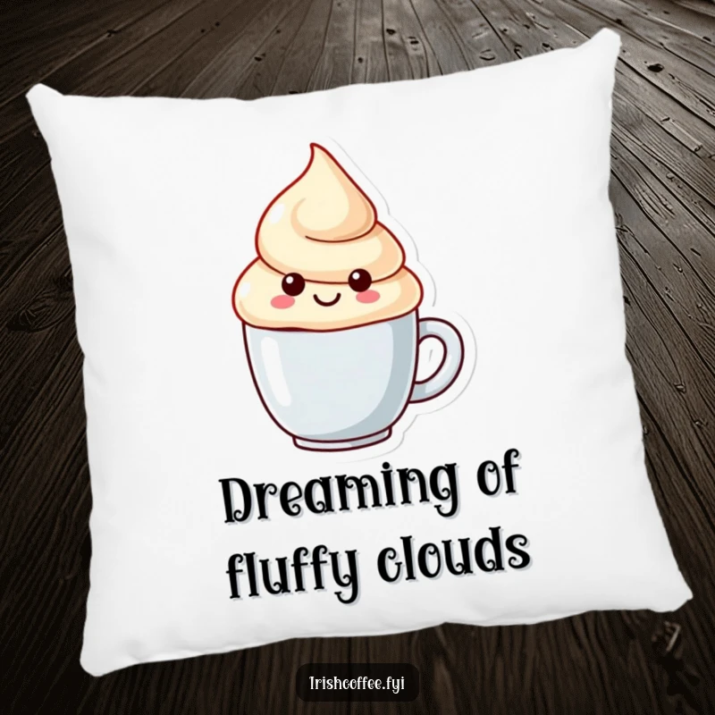 Funny pillow designed with a cheerful cream dollop character, its playful swirl making it a delightful and huggable accent.