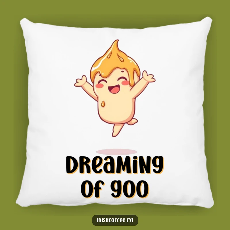 Funny Caramel Leap Pillow: Cozy Sweetness, A Humorous Accent Gift