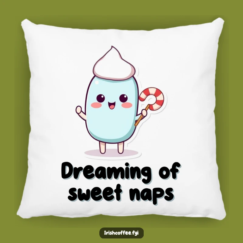 Soft Funny Stir Stick Pillow - Playful Candy Cane, Cozy Sweet Gift