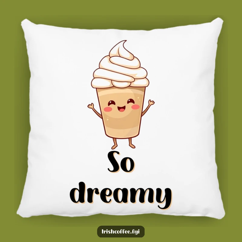 Funny Coffee Dance Pillow - Soft Whipped Cream Cup Cushion, Perfect Funny Gift for Lounging