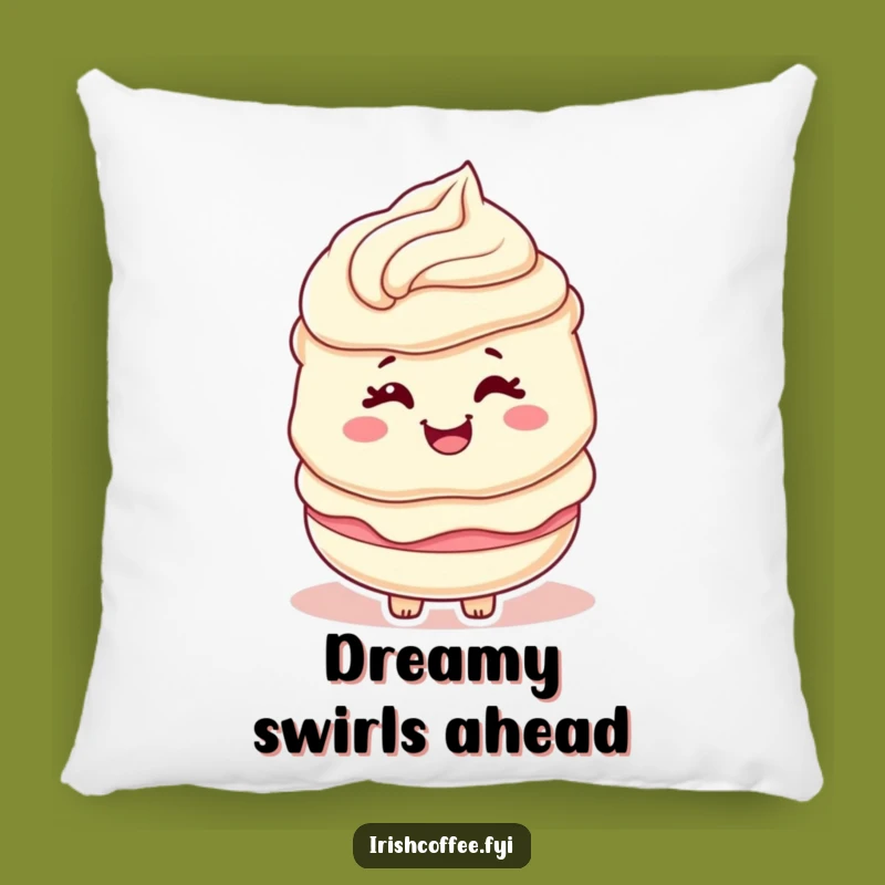 Funny Cream Layer Character Pillow a Cozy and Playful Decor Gift