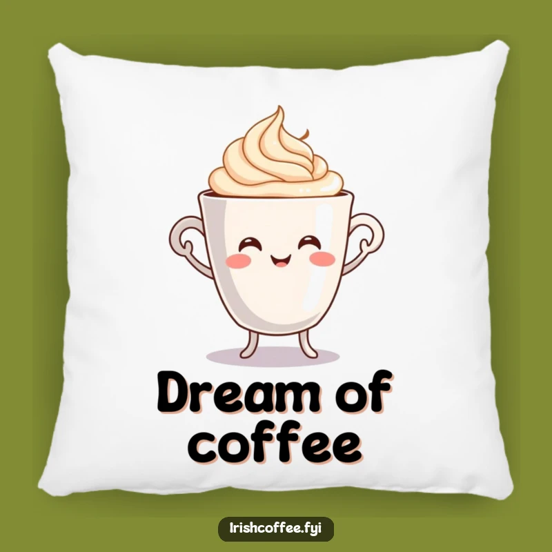 Funny Jigging Coffee Cup Pillow - Cozy Morning Accent, Gift