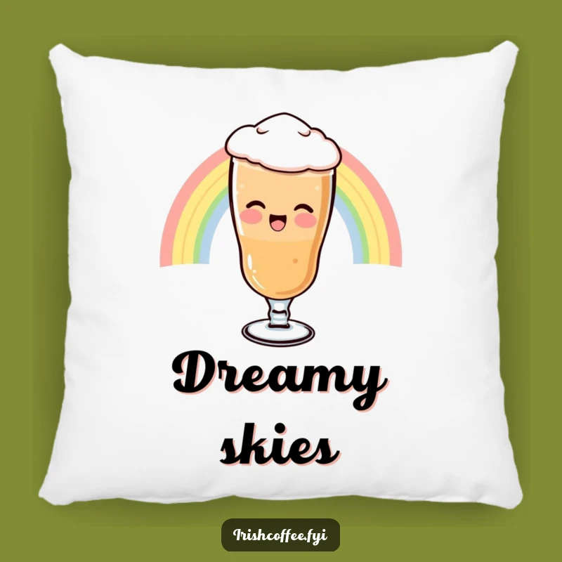 Funny Rainbow Irish Coffee Pillow - Soft Giggling Glass Cushion, Perfect Funny Gift for Comfort