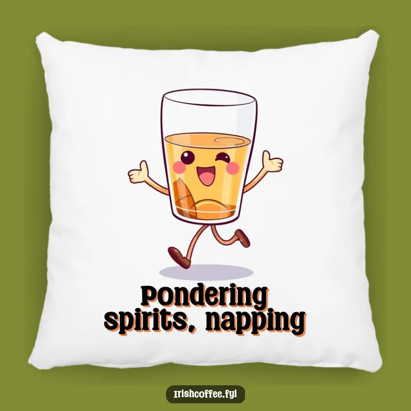 Funny Whiskey Glass Hop Pillow: Comfy Comfort with a Side of Chuckles