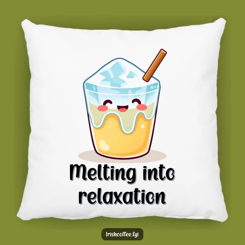 Funny Melting Ice Cube Pillow - Cozy Contentment, Excellent Funny Gift