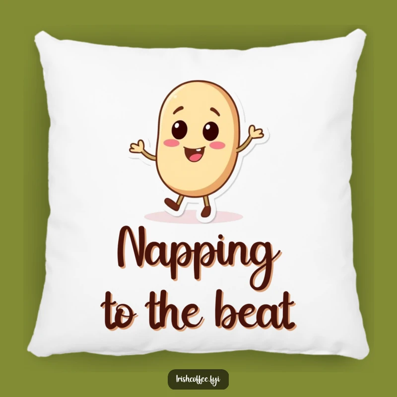 Soft Funny Coffee Bean Pillow - Jolly Tap Dancer, Cozy Comfort Gift