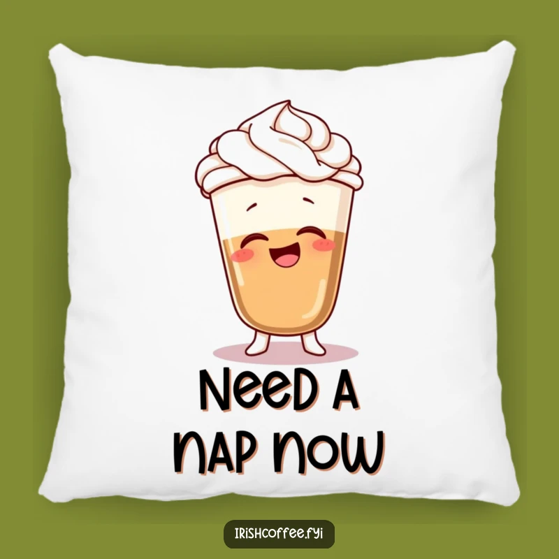 Funny Coffee Wobble Pillow: Cozy Giggles & Whipped Cream Accent, Gift