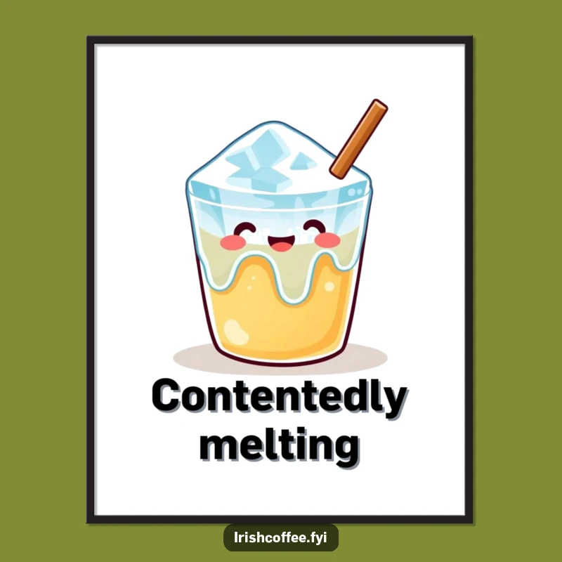 Funny Melting Ice Cube Digital Art - Instant Calm, Perfect Gift