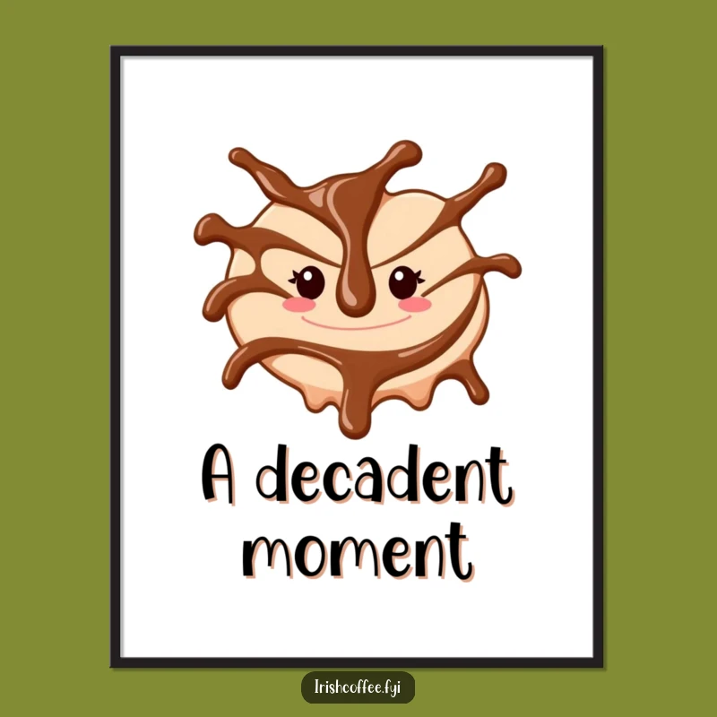 Funny Chocolate Drizzle Digital Art - Instant Sweet Humor for Your Walls