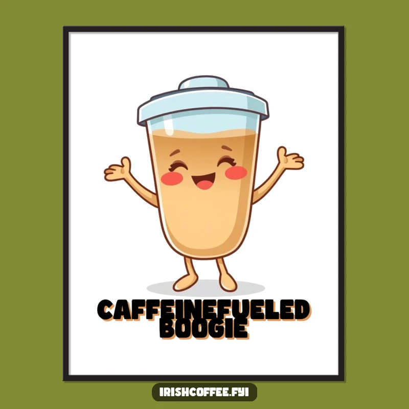Funny Coffee Dance Digital Art: Instant Joy and Humor for Your Screen