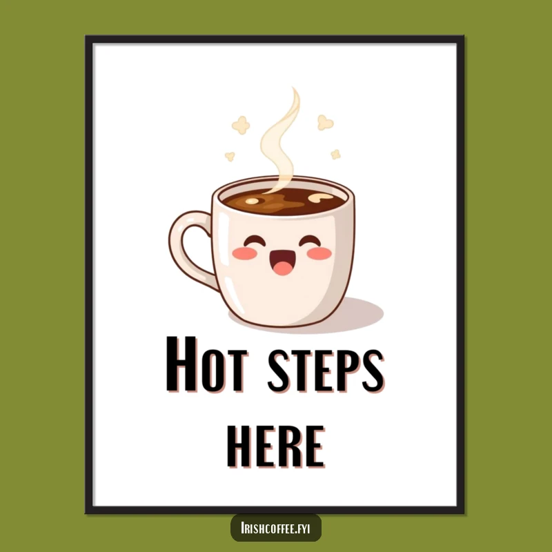 Funny Dancing Coffee Digital Art: Decorate with Steamy Joy