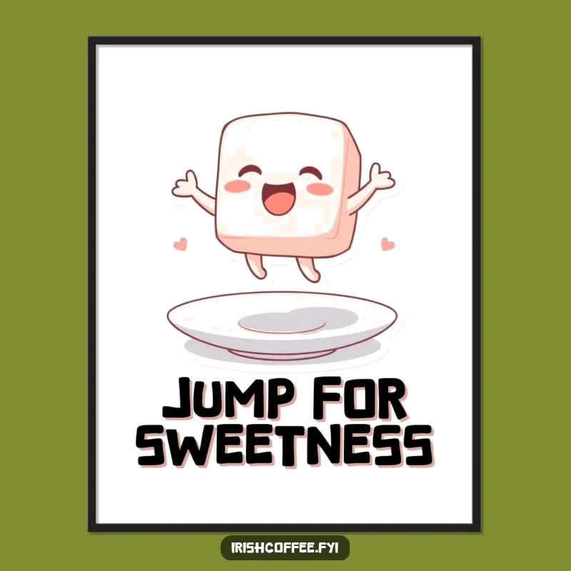 Funny Sugar Cube Dance Digital Art an Exciting Printable Gift
