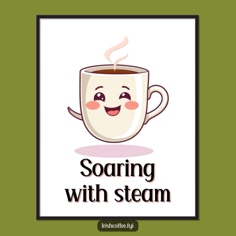 Funny Espresso Cup Art Print: Instant Playful Energy for Your Walls