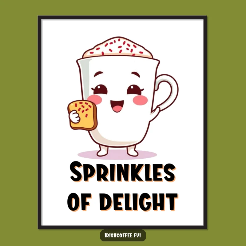 Funny Coffee Toast Digital Art: Instant Celebration for Your Digital Space