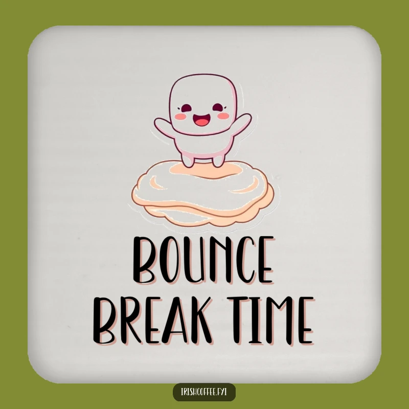 Funny Marshmallow Bounce Coaster - Protect Surfaces with Sweet Fun, Perfect Funny Gift