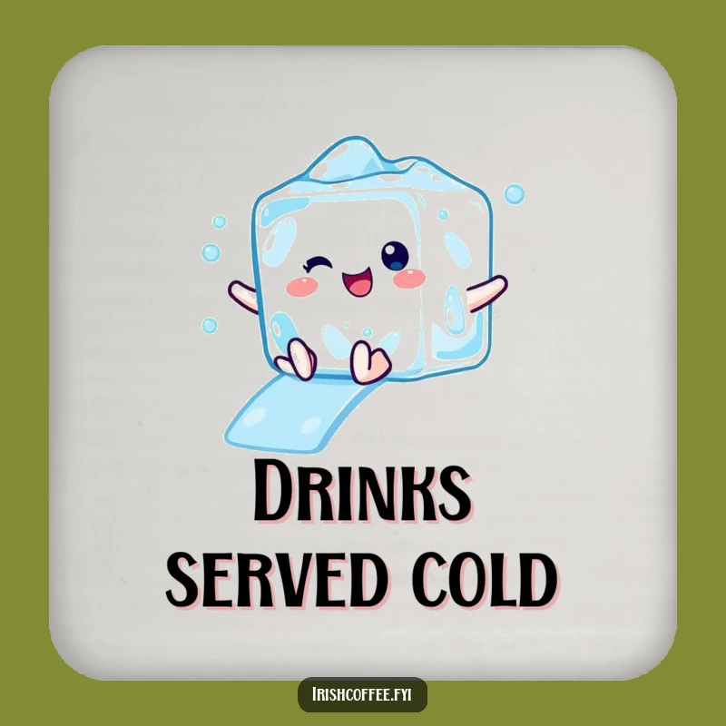 Funny Ice Cube Coaster - Cool Protection & Hilarious Table Decor