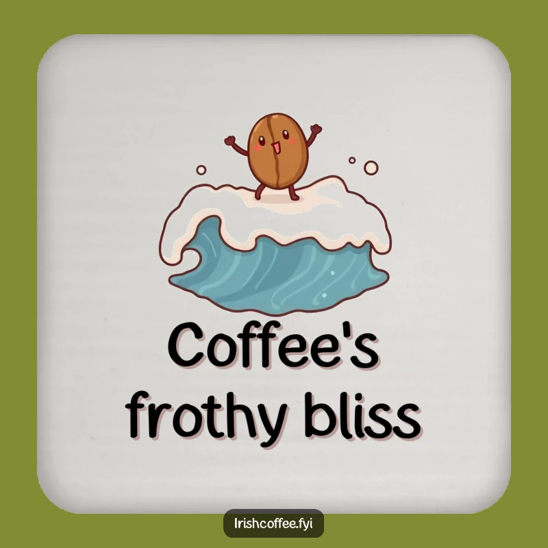 Funny Coffee Bean Wave Coaster: Protect Surfaces with Brew, A Humorous Gift