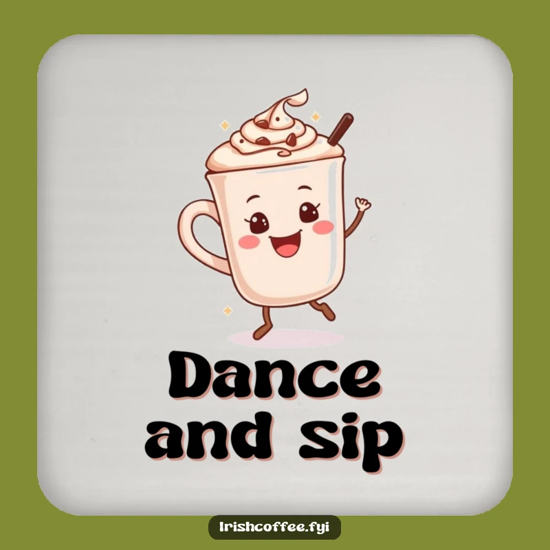 Funny Hot Chocolate Dance Coasters: Protect Surfaces with Cheer, Hilarious Gift