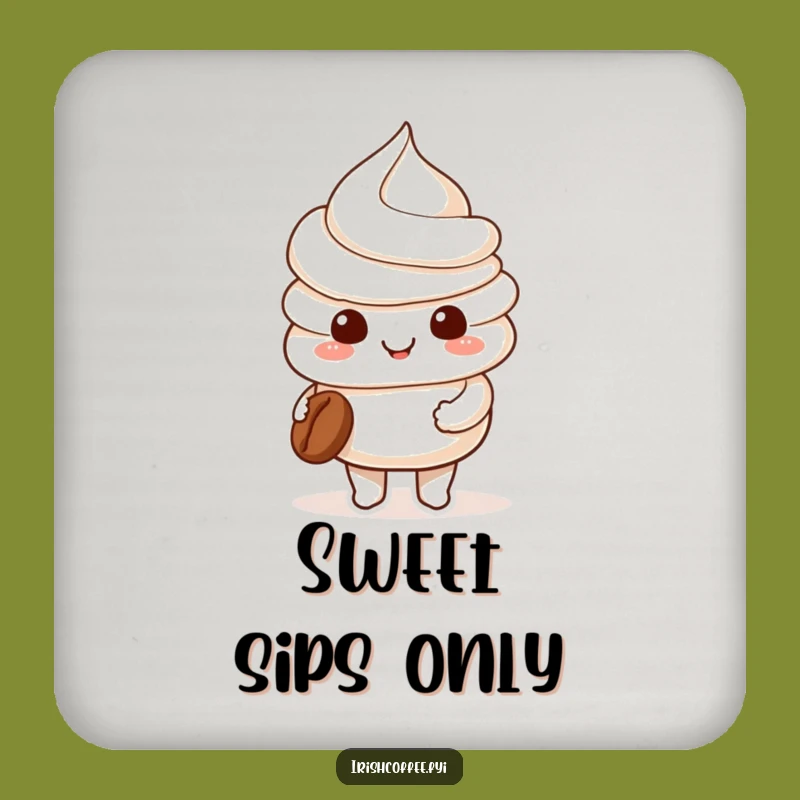 Funny Whipped Cream Coffee Coaster: Serve Drinks with Sweet Charm