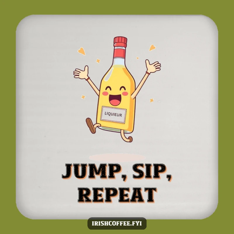 Funny Liqueur Bottle Coaster - Protect Surfaces With Fun - Perfect Funny Gift