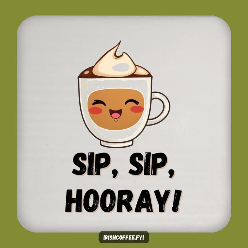 Funny Drink Coaster: Winking Coffee Cup Protection, Guard Your Surfaces Humorously