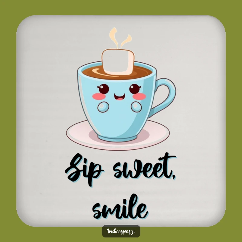 Funny Giggling Sugar Cube Coaster - Protect Surfaces with Mischief, Great Gift