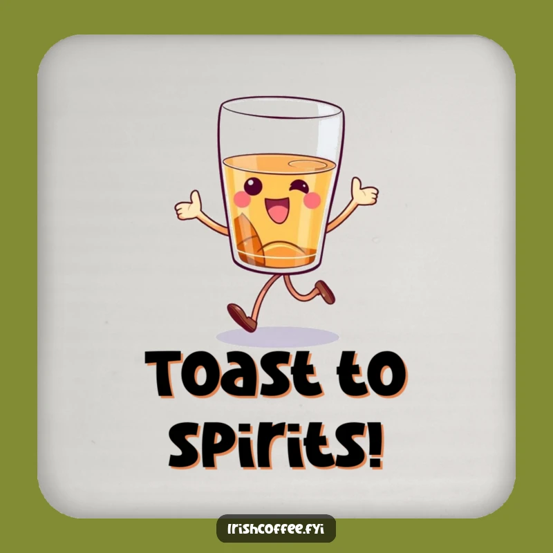 Funny Whiskey Glass Hop Coaster: Protect Surfaces with Spirited Humor